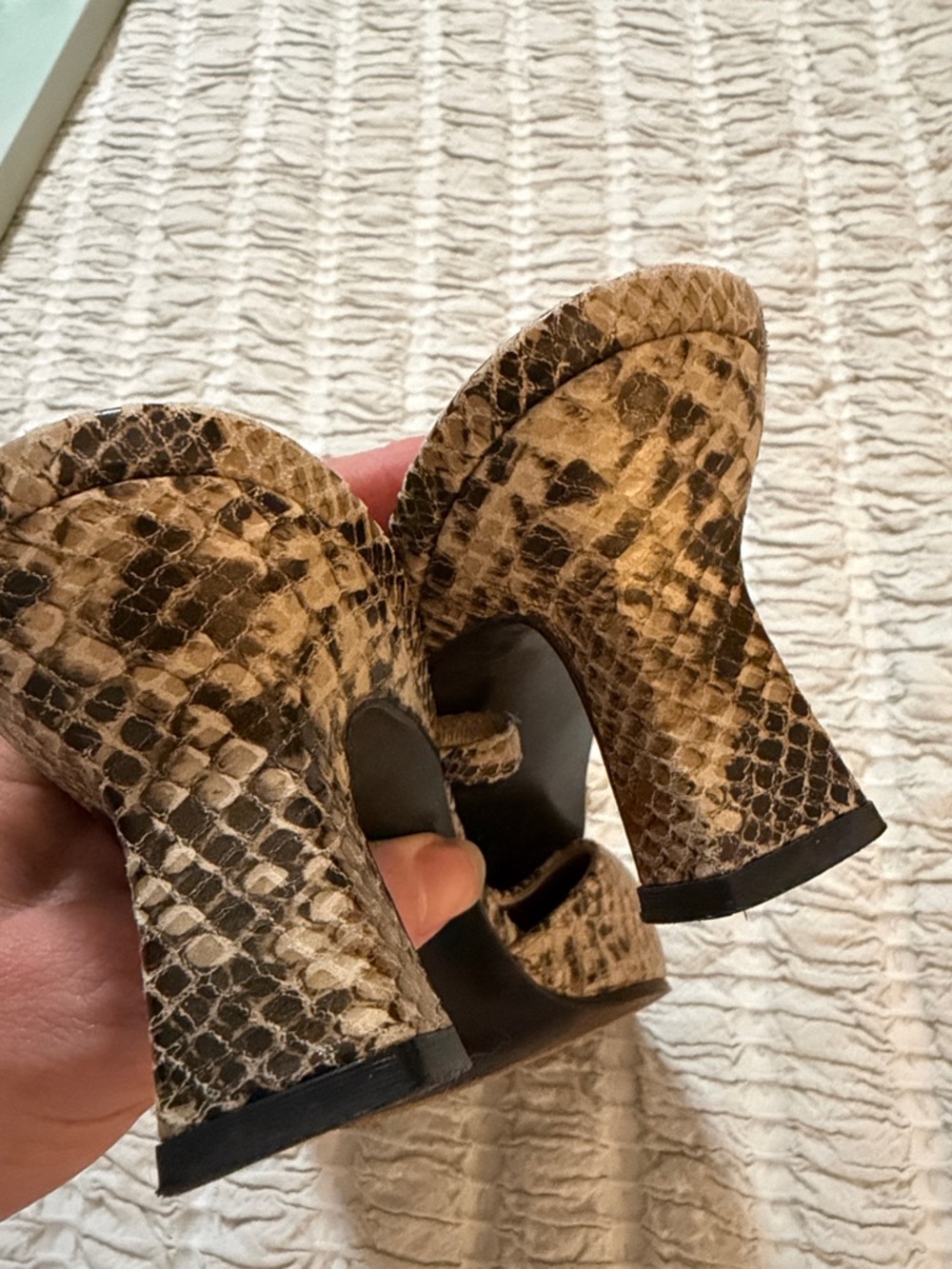Vintage Stuart Weitzman Snake-Print Slingback heels - Picture 6 of 7